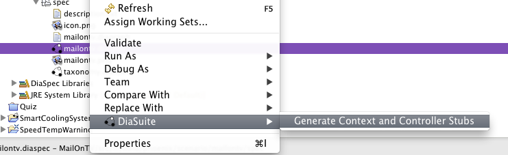 How to generate class stubs for contexts and controllers.